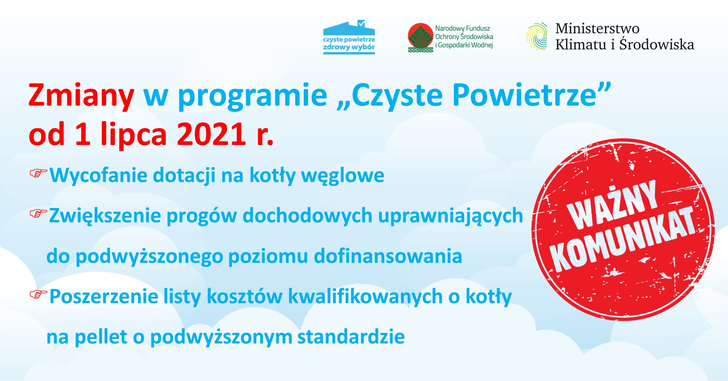 Zmiany w programie czyste powietrze od 1 lipca 2021 r.